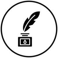 Feather And Ink Icon Style vector