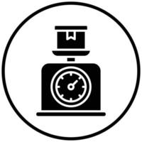 Package Scale Icon Style vector