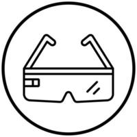 estilo de icono de gafas ar vector