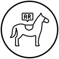 Ar Horse Riding Icon Style vector