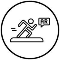 Ar Running Game Icon Style vector