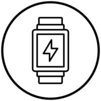 estilo de icono de reloj inteligente holo vector