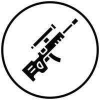 Designated Marksman Rifle Icon Style vector