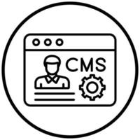 estilo de icono cms vector