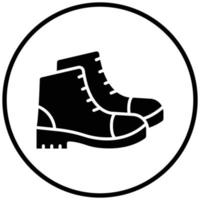 estilo de icono de zapatos vector