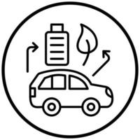 Hybrid Vehicle Icon Style vector
