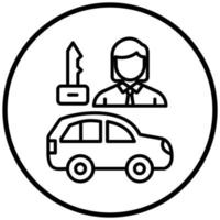 Car Saleswoman Icon Style vector