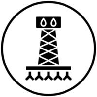 estilo de icono de fracking vector