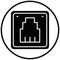 Telephone Socket Icon Style vector