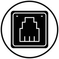 Telephone Socket Icon Style vector