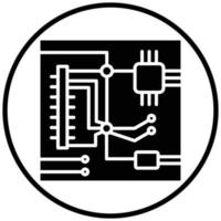 estilo de icono de placa pcb vector