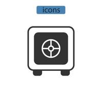 iconos seguros símbolo elementos vectoriales para web infográfico vector