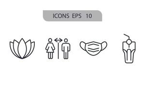 hotel service icons set . hotel service pack symbol vector elements for infographic web