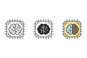 iconos de chip símbolo elementos vectoriales para web infográfico vector