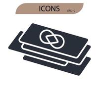 company stationary icons symbol vector elements for infographic web