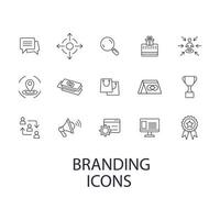 Branding icons set . Branding pack symbol vector elements for infographic web