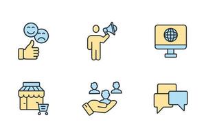 B2C, business to consumer icons set . B2C, business to consumer pack symbol vector elements for infographic web