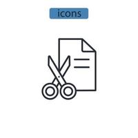 Scissors icons  symbol vector elements for infographic web