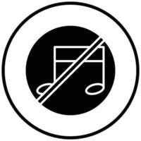 No Music Icon Style vector