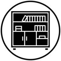 Library Shelves Icon Style vector