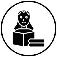 Women Reading Book Icon Style vector