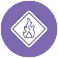 Flammable Icon Style vector