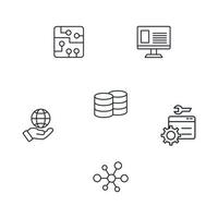 information technology icons set . information technology pack symbol vector elements for infographic web