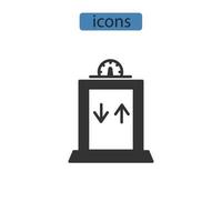 iconos de ascensor símbolo elementos vectoriales para web infográfico vector