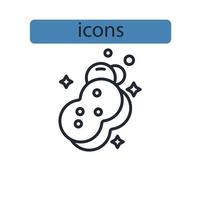 iconos de espuma símbolo elementos vectoriales para web infográfico vector