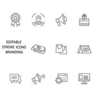 Branding icons set . Branding pack symbol vector elements for infographic web