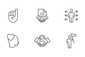 commitment icons set .  commitment pack symbol vector elements for infographic web
