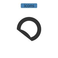 iconos de pegatinas símbolo de elementos vectoriales para la web infográfica vector
