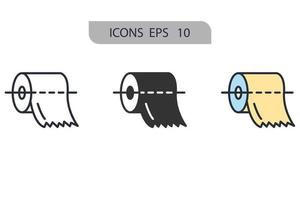 iconos de papel higiénico símbolo elementos vectoriales para web infográfico vector