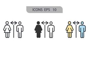 iconos de distanciamiento social simbolizan elementos vectoriales para web infográfica vector