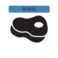 meat icons symbol vector elements for infographic web