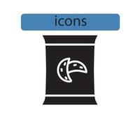 snack icons symbol vector elements for infographic web