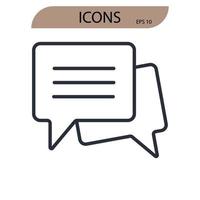 message icons symbol vector elements for infographic web