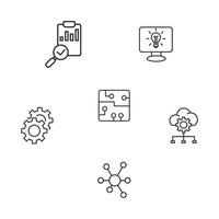 about machine learning icons set . about machine learning pack symbol vector elements for infographic web