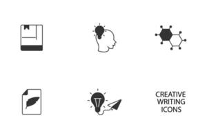 Creative Writing icons set . Creative Writing pack symbol vector elements for infographic web