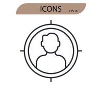 personality icons symbol vector elements for infographic web