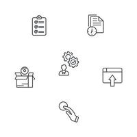 release managing icons set . release managing pack symbol vector elements for infographic web
