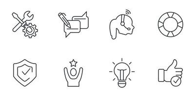 support icons set . support pack symbol vector elements for infographic web