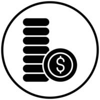 Coins Icon Style vector