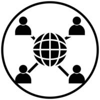 Global Network Icon Style vector