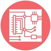 estilo de icono de placa pcb vector