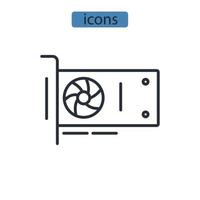 GPU icons symbol vector elements for infographic web