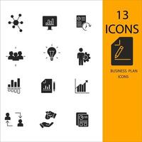 business plan icons set . business plan pack symbol vector elements for infographic web