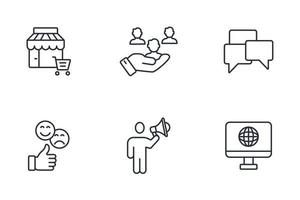 B2C, business to consumer icons set . B2C, business to consumer pack symbol vector elements for infographic web