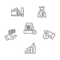 Return on investment icons set . Return on investment pack symbol vector elements for infographic web