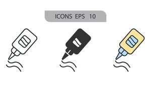 glue icons  symbol vector elements for infographic web